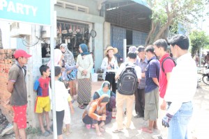 People in village1 were gathering to receive zinc