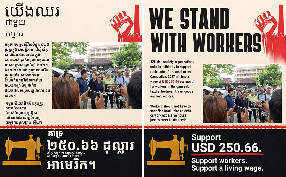 JOINT STATEMENT Civil Society Organizations Unite in Solidarity to Support Trade Unions’ Proposal for  Minimum Wage Increase to USD 250.66 for 2027